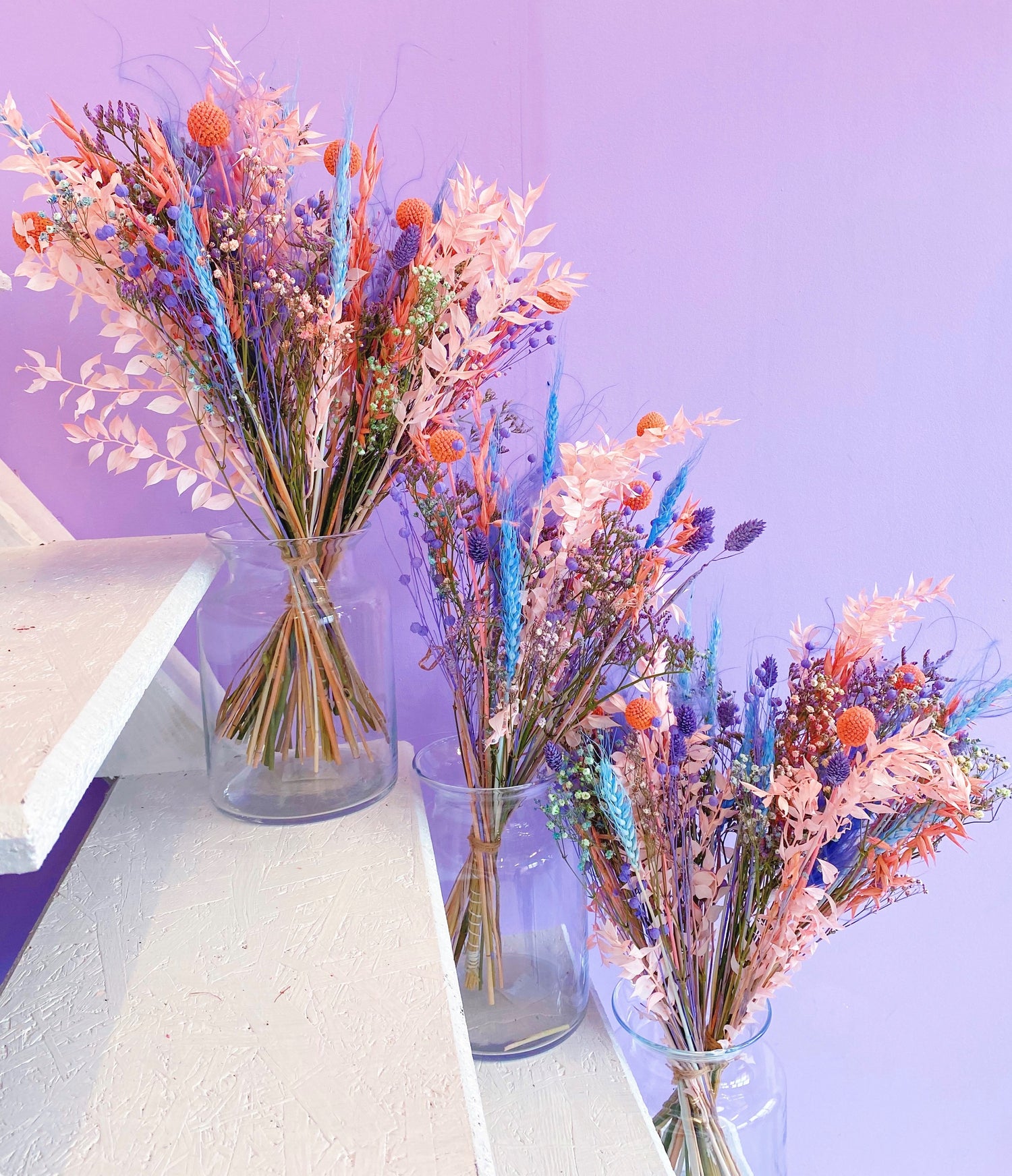 Créations florales colorées